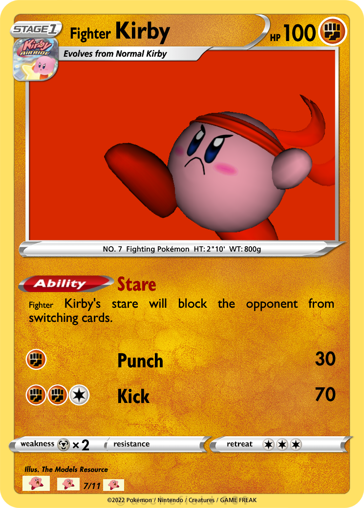9000 hp kirby pokemon card Kirby