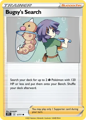 bugsy pokemon card Bugsy's Search