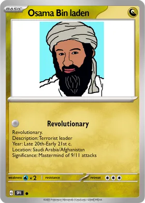 osama bin laden pokemon card The PSA 10 autographed by the guy that unalived him Bit of a different one @elemental.guard Osama Bin laden - eunfhkerkjd