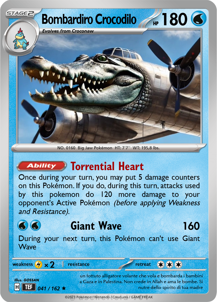 bombardino crocodilo pokemon card Bombardiro Bombardino Cocodrilo Evolution Pokemon |
