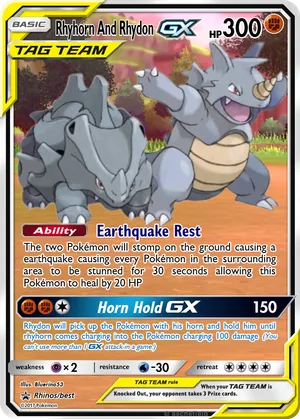 pokemon card rhydon First Edition Nakamaland Colorless Artistkiris Rhydon (Master BALL Pattern) -