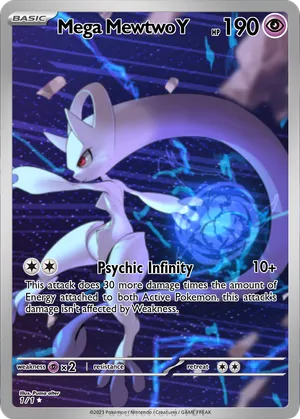 pokemon cards mega mewtwo y Card Holographic Credit Card Skin Captured in a crystal Mega Mewtwo Y - spalardy