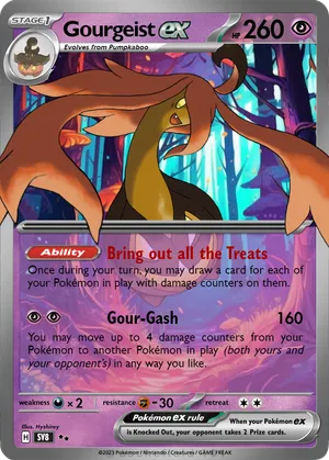 pokemon card gourgeist ex - 100/083 (100/083) Psychic Colorless Gourgeist - iizaru