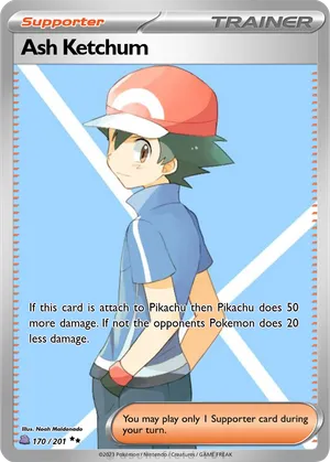 pokemon trainer card ash ketchum Pokemon TRAINER Ash Ketchum