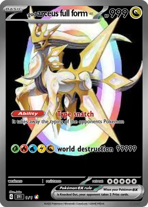 arceus god pokemon card MTGNexus 80 Discard all Energy attached to Arceus arceus full form - jake