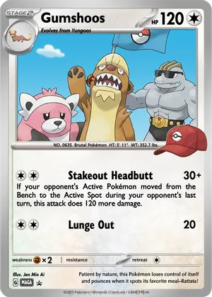 gumshoos pokemon card | Ultra Prism Placeholder Image Provided Gumshoos Pokemon Mega Evolution Illustration