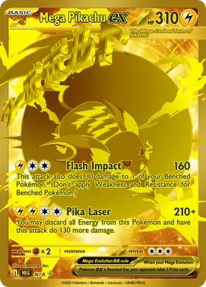 pokemon card mega pikachu M Mecha Pikachu Ex Pokemon Card