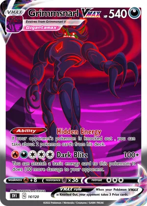 grimmsnarl pokemon card Grimmsnarl SV085/122