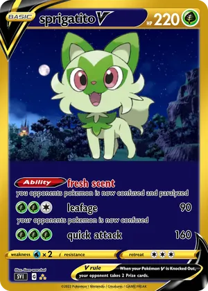 sprigatito pokemon card shiny Meowscarada ex Pokemon Paldean Fates Shiny Card Set SVP078 Sprigatito Floragato : Amazon.sg: Toys