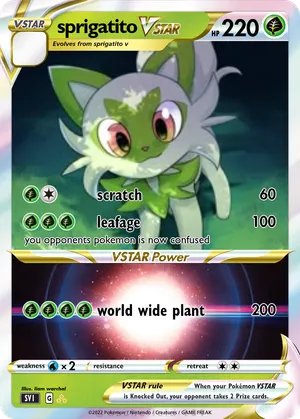 sprigatito pokemon card shiny POKMON CARD GAME sv1a 005/073 C Sprigatito