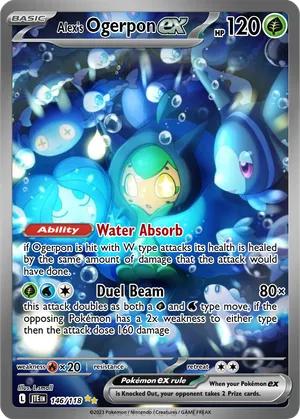 ogerpon pokemon card value Mask ex Lot Teal Hearthflame Wellspring Cornerstone you may attach a basic G Energy card from your hand to this Pokmon Ogerpon - lucasmall