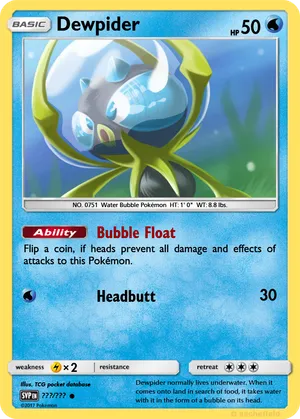 dewpider pokemon card - - 45/149 Grass Grass Bug Bite (20) Weakness Fire 2 Resistance None None Retreat Cost Dewpider Japan Pop Mart