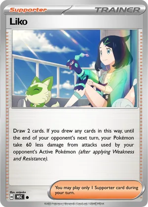 liko pokemon card Liko and the Rising Volt Tacklers' TCG premier Edit: We got it! English release of the cards coming in November! On August 2nd, Pokemon Horizons released in Hong Kong and Taiwan,