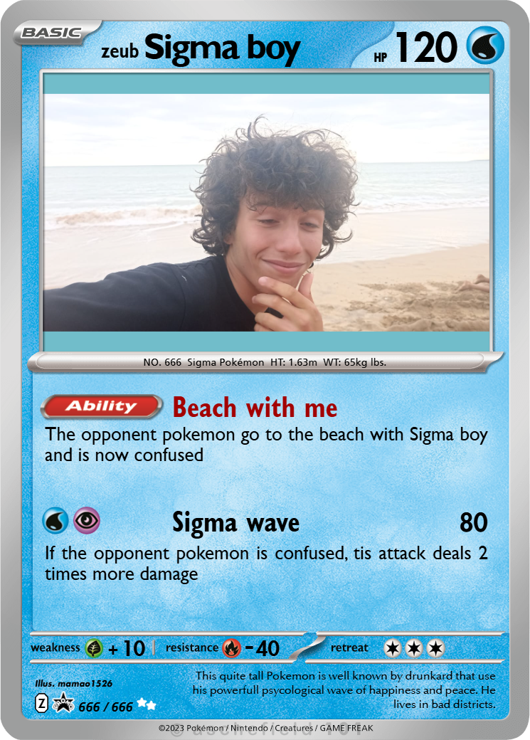 sigma pokemon cards Sigma boy