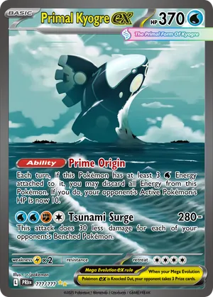 pokemon cards primal kyogre ex #55 EXTENDED ART Description coming soon... One glance and you can