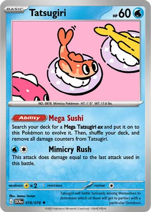 tatsugiri ex pokemon card / Mint opened Japan Pop Mart Twilight Masquerade Type Pokemon - Tatsugiri ex 142/191