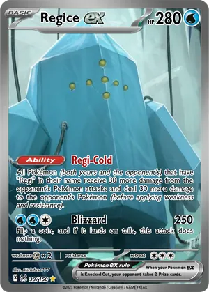 pokemon regice card - 28/111 Reverse Holo Rare When Pokemon Pokmon TCG Pokmon Regice ex