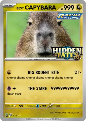 capybara pokemon card Confusion: The Pokmon Surprise CAPYBARA - moosejoe4