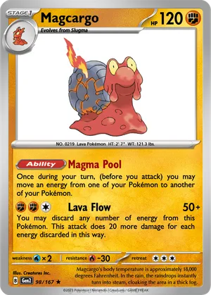 pokemon card magcargo ex 191/167 Twilight Masquerade Full Art Pokemon Secret Rare : Toys & Games Listed cards may have imperfections. PrimetimePokemon's Blog: Magcargo ex --
