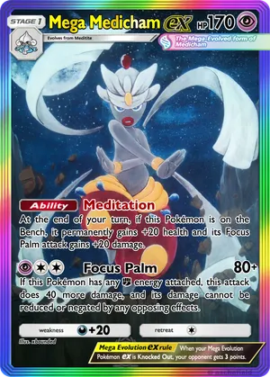 pokemon mega medicham card 2025 Pokemon Japanese M2a-mega Dream Ex 207 Medicham Art Rare PSA 10