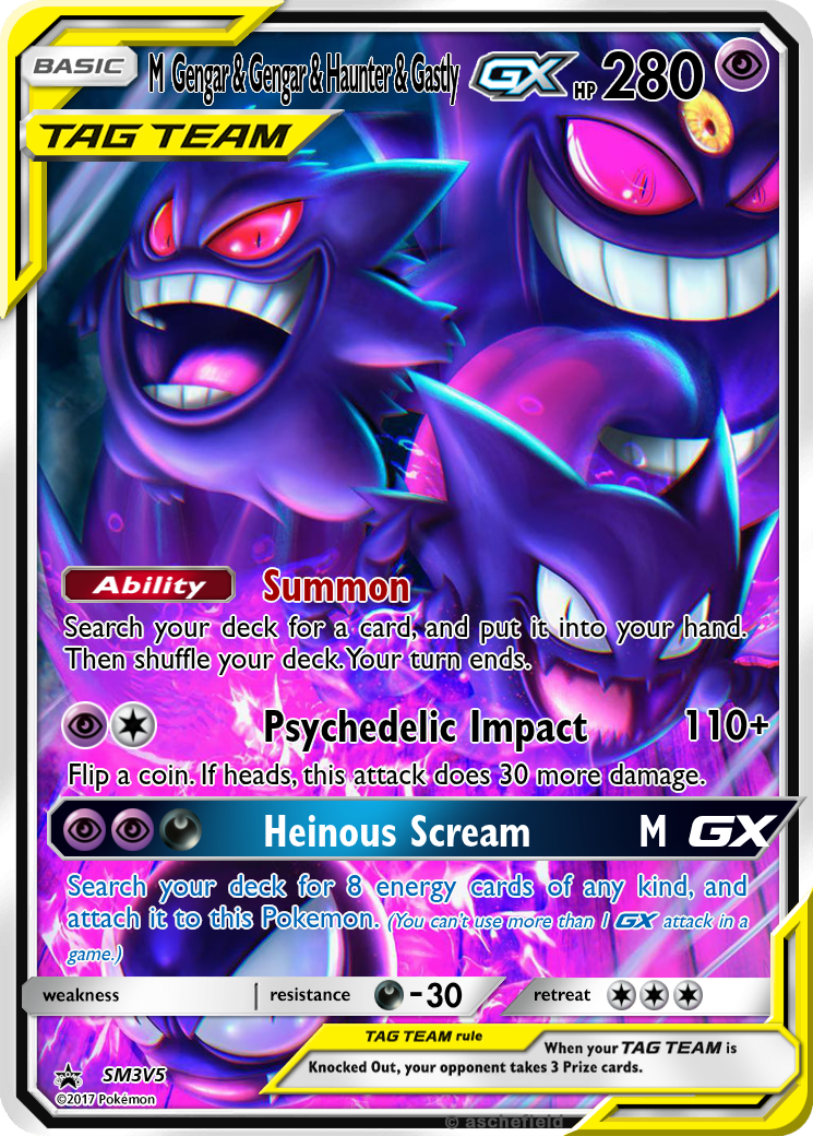 haunter pokemon card gx M Gengar & Gengar & Haunter & Gastly