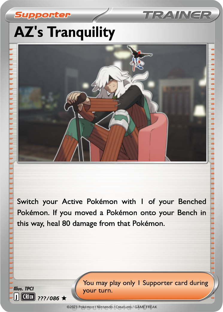 az pokemon card Paradox Clash Tin Age Group AZ's Tranquility SR 108/083 Ninja