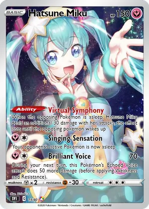 hatsune miku pokemon card Pokemon feat. Hatsune Miku Project VOLTAGE LIVE Limited Clear Card Complete Set