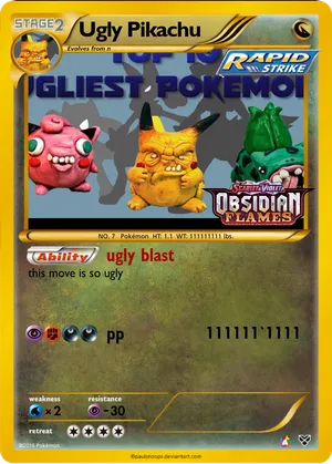 zombie pikachu pokemon card evil 208 Pokmon Hit Points60 HP Stage Pokemon Pikachu zombie and tattoo