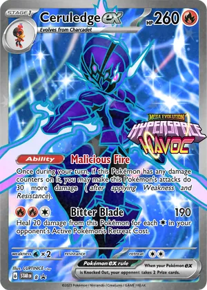 ceruledge pokemon card price Stage 1 Ceruledge HP 140 Fighting Sword Attack Rarity Purple Pokmon