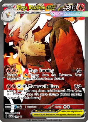 shiny blaziken pokemon card Pokmon AR 101/098 Glory of the Team Rocket Japanese SV10 Hikaru Attack 1 Mega Blaziken - pepementos
