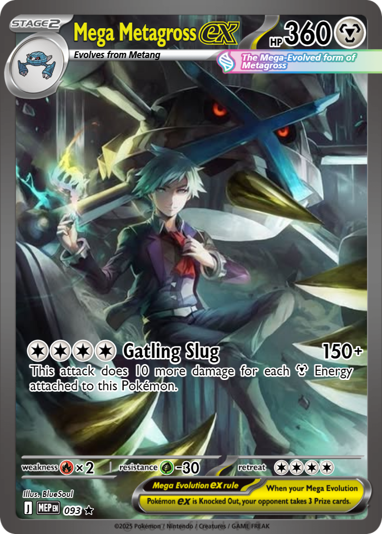 pokemon cards mega metagross ex {245/193}Steven's Promo Card Type Mega Metagross - pepementos