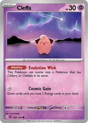 cleffa pokemon card POKMON GAME S8a-P 009/025 Weakness None None Resistance None None Artist What's the value of a