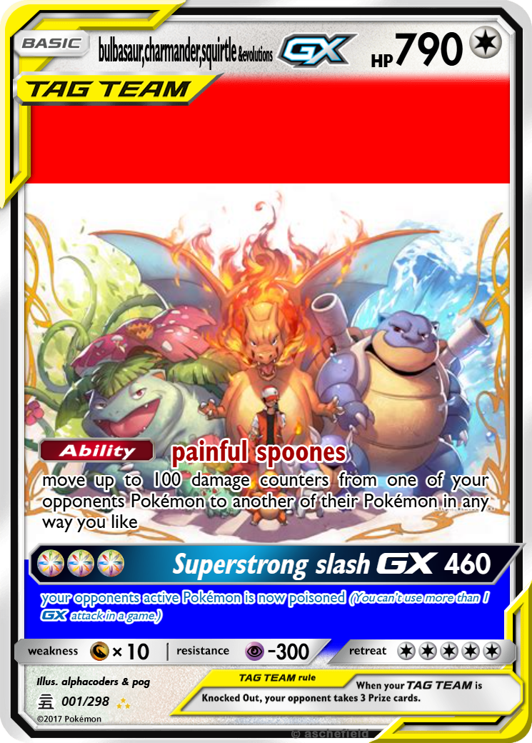 charmander bulbasaur and squirtle gold pokemon card Charmander, Bulbasaur & Squirtle GX 3/99 HP140 Gold Foil Fan Art Display  Card