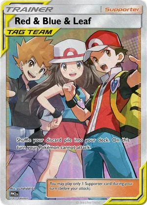 pokemon red and blue cards Pokemon Red & Blue Tag Team 234/236 Cosmic Eclipse Extended Artwork Case