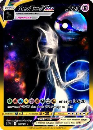 mewtwo pokemon card vmax Mewtwo W Dark Form VMAX Pokemon Card