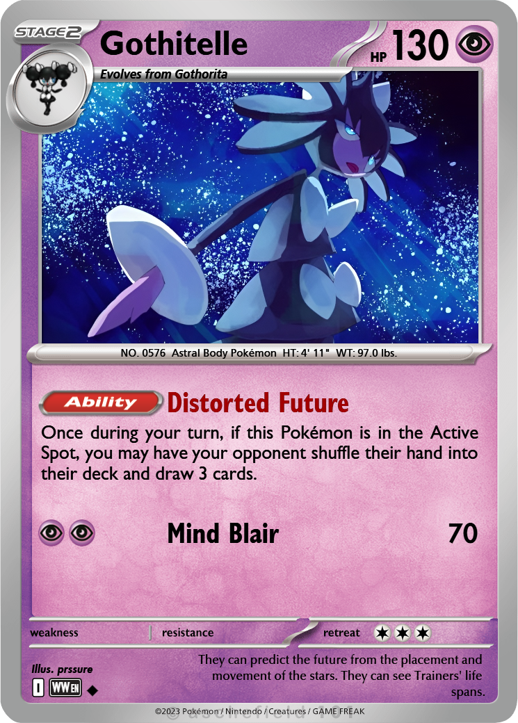 pokemon gothitelle card - 123/086 (123/086) Pokmon Hit Points130 HP Form Pokemon 2025 SV11W White Flare