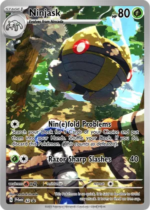 ninjask pokemon card - 18/97 Non-Holo Rare Attack 1 Ninjask - realSlimeGaming