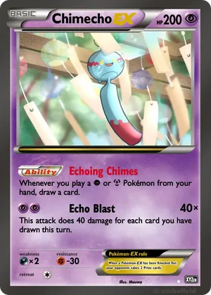 pokemon chimecho card 072/185 - Crocheted Art Mint / near mint condition trading card Chimecho - rosalynn497