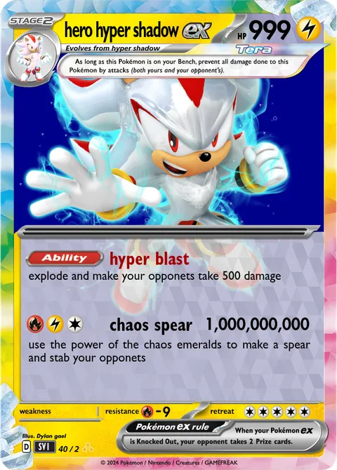 shadow the hedgehog pokemon card s101307 (As long as its on the stack shadow the hedgehog - djz
