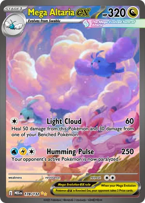 pokemon card mega altaria M Altaria ex Pokemon Fates Collide Full Art #121 PSA 8 #2