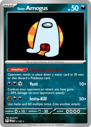 among us pokemon card Pokemon Next Destinies Rare Amoonguss #9