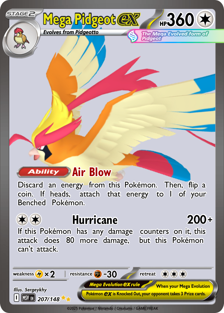 mega pidgeot pokemon card M Pidgeot EX (Full Art) - XY