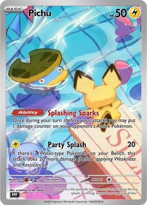 shiny pichu pokemon card Pichu - Holo Fan Card Pokmon TCG Pocket Art | Wisdom of Sea and Sky (A4)