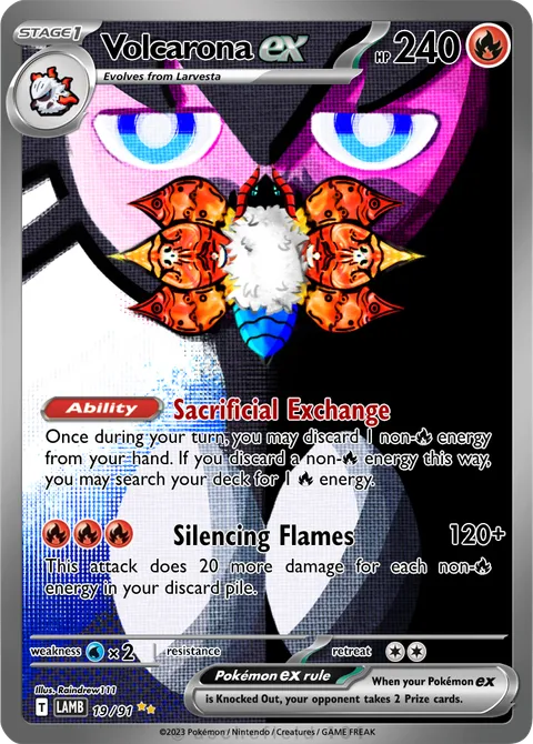 shiny volcarona pokemon card Black & White Plasma Blast Rare #13 [Water] x2 Resistance Volcarona Hp 110 Grass/Fire #15/114