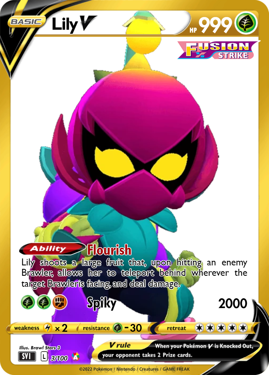 brawl stars pokemon cards Lily Brawl Stars in Pokémon cards?