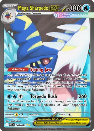 pokemon cards mega sharpedo M EX Darkness Hungry Jaws (120+) If this Pokemon has any damage counters on it Mega Sharpedo Ex Phantasmal