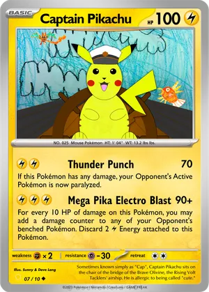 captain pikachu pokemon card Pokemon TCG S-Chinese Captain Pikachu Cards Set CBB1C-07 from Gem Packs