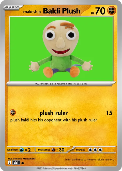 baldi pokemon card 55 Pokemon BALDI S BASICS 3
