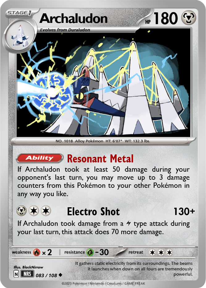 archaludon pokemon cards Pokemon 2024 SV7 Stellar Miracle Archaludon Art Rare Holo Card #113/102