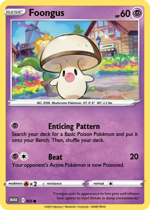 foongus pokemon card Japanese 010/086 sv11B C Mirro Monster Ball TCG Toxic Spore Your opponents Active Pokemon is now Poisoned Pokemon Trading Card Game 010/086